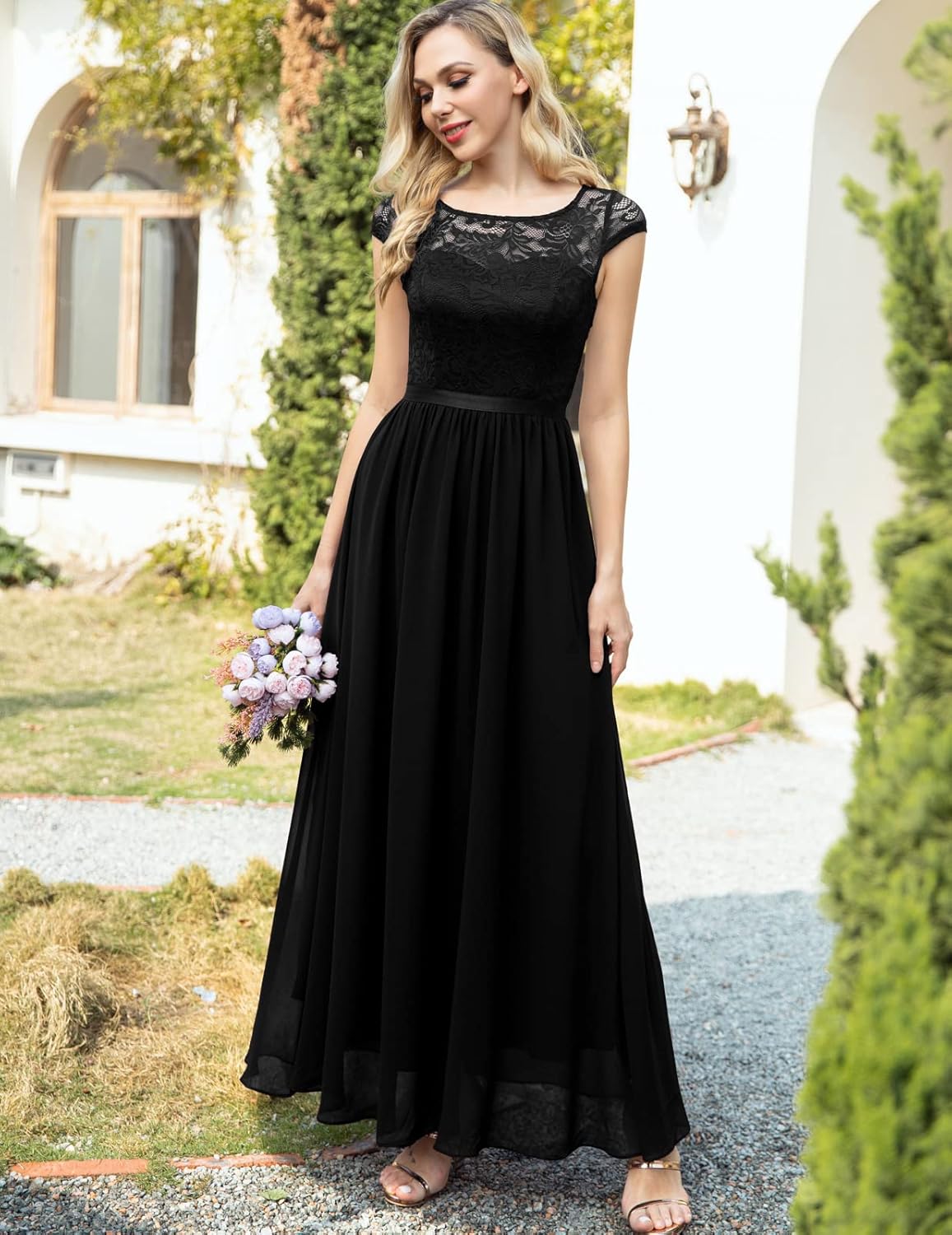 Vestido largo de gasa para bodas Vestido largo de gasa para bodas
